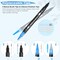 Ohuhu Markers for Adult Coloring Books: 100 Colors Brush Pens Dual Brush Fine Tip Drawing Pens Water-Based Coloring Markers for Calligraphy Bullet Journal with Carrying Case -Maui (Black Barrel)